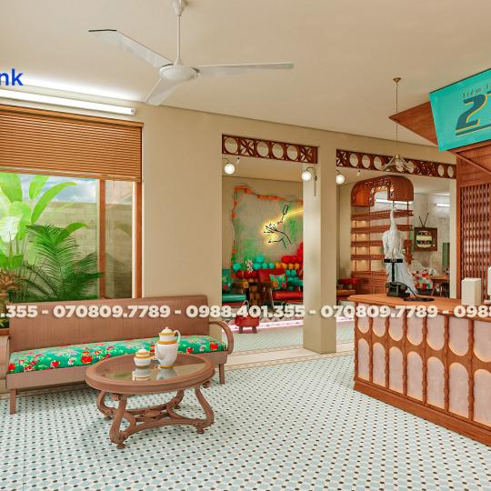 TIỆM LÀM ĐẸP 2 KHẾ - THIẾT KẾ 3D 